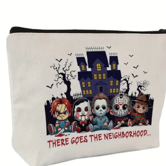 Horror-Themed Cosmetic Bag - White - Picture 2 of 3